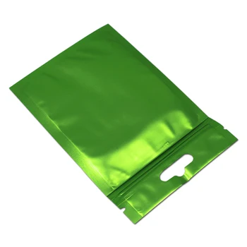 100buc/Lot Clar / Verde Portocaliu Albastru de Plastic, Folie de Aluminiu Resigilabil Fermoar Genti Pentru Accesorii Electronice de Ambalare