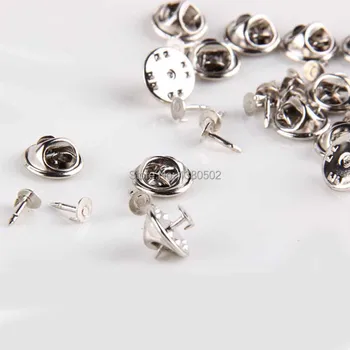 100buc /lot de culoare argintiu Metal Fluture Ghearele Brosa Constatările Haine decorare Ace Insigna