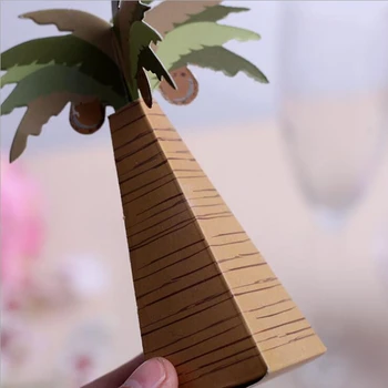 100buc/lot DIY favoruri de Partid hârtie cutie cadou cutie pliantă palmieri decor nunta depozitare cutii de bomboane cadou de nunta pentru oaspeții