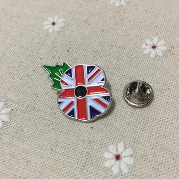 100buc Personalizate UK Flag Brosa Masonice Creastă Mac Email de Pin Rever Insigna Francmason Zidari Metal Artizanat Suvenir Cadouri