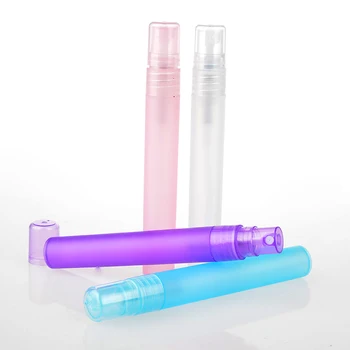 (100Pieces/Lot) 10ML Portabil din material Plastic Sticla de Parfum Cu Pulverizator Gol Cosmetice Caz Cu Colorat Pentru a Călători