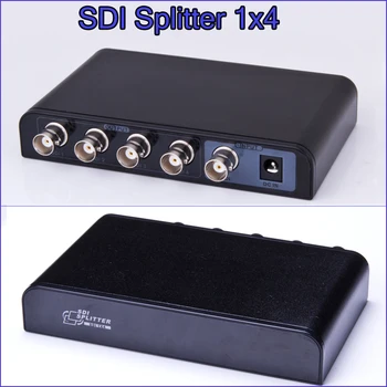 1080P SDI Splitter comutator 1X4 SDI pentru 4 SDI ieșiri de Distribuție Extender Repetor cu cutie de vânzare cu amănuntul și adaptor de alimentare