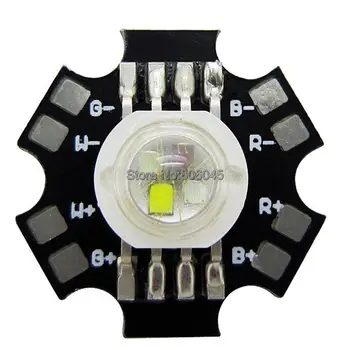 10buc 4W RGBW sau RGBWW Diode LED de Mare Putere Emițător LED-uri Chip Șirag de mărgele 8pins patru led-uri de culoare cip Epistar 45Mil pe 20mm Stele PCB Bază