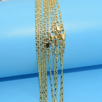 10buc en-Gros cu Aur Colier Moda Bijuterii Columanar Lanț de Minge de 2mm Colier 16-30 Cm Pandantiv Lanț