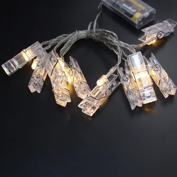 10buc LED Lumini Șir w/foto clipuri 1,6 M Baterii LED pentru Vacanță, Petrecere de Nunta de Decorare Camera