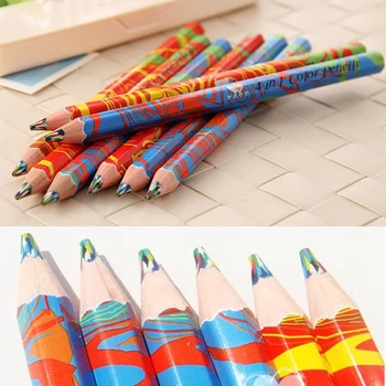 10buc/Lot 4-în-1 Creion de culoare Creion de Culoare articolelor de Papetarie accesorii pentru Desen Drăguț Creioane Pentru Școala de Lemn Pictura copii