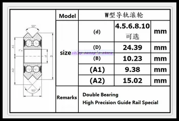 10buc/Lot BW25 4mm W V groove rulmenți Openbuilds pentru imprimantă 3D nailon roata rulment cu fulie rolă de brand nou