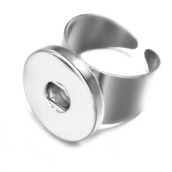 10buc/lot DIY Moda Fixează Bijuterii 18mm snap butonul Reglabil Argint Metalic se fixează inelul JZ0529