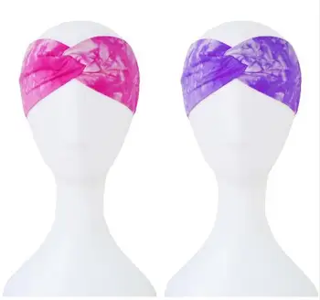 10buc Noi Tie Dye Imprimare poftă de mâncare Stretch Elastic Femei banda de Susținere Accesorii de Par Turban Top Bandaj Bandană Păr Trupa