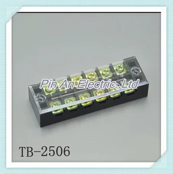 10buc TB2506 600V 25A 6 Poziții Șurub Fir Electric de Conectare Barieră Terminal Strip TB-2506