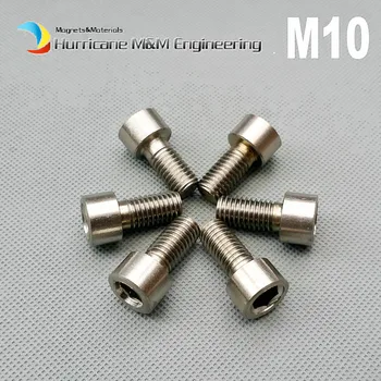 12 buc M10 Ti Bolt M10x15-120mm Lungime șuruburi din Titan Original Ti Culoarea Nu Lustruit Hexagon Socket Șuruburi din Titan Ti Fixare