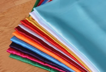 12 Culori de Selecție Poliester Satin Material Pentru Îmbrăcăminte Garnituri Cadou Moale Charmeuse DIY Artizanat lucrate Manual din Satin Tesatura