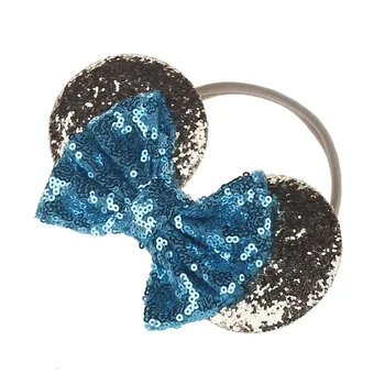 12PC fierbinte vinde Sequin Bowknot Arcuri Mouse Ureche Stil bentita Nailon Bentita Pentru fete Nou-născut accesorii