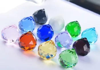 12pcs Multi-Culoare 30mm Culoare Naturala glob de Cristal Prisme Candelabru Picături de Nunta de Decorare Pandantiv