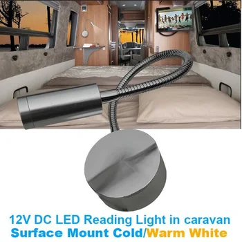 12V DC, LED Lumina de Citit Flexibile Vorbesc lumina de Interior Rulota Camper Remorcă/RULOTĂ/Bedide Lampă de Perete Rece Alb Cald