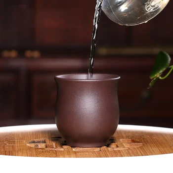 130cc Autentic Yixing Ceașcă de ceai Lut Violet Handmade Zi Sha Master Cupa Chineză Kung Fu Set de Ceai Ceașcă de Ceai Creative Home Decor Nou