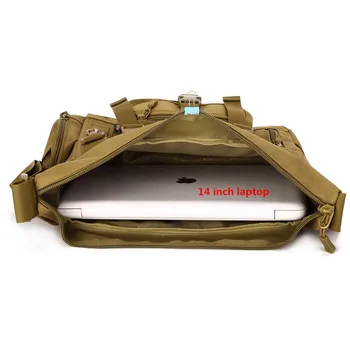 14 Inch Laptop Talie Pack Ultra-light Tactici Bărbați Saci de Messenger Militare Crossbody Geanta Casual de Camuflaj Genti de Voiaj V52