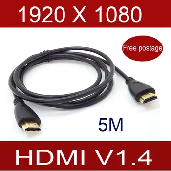 15ft 5meter HDMI V1.4 Placat cu Aur Conector Cablu 1080P 3D pentru HDTV, DVD transport Gratuit