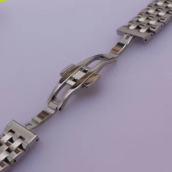 16mm 18mm 20mm 22mm 24mm Argint Aur din Oțel Inoxidabil Curea de ceas Bratari Banda pentru barbati femei ceasuri de mana înlocui capete curbate