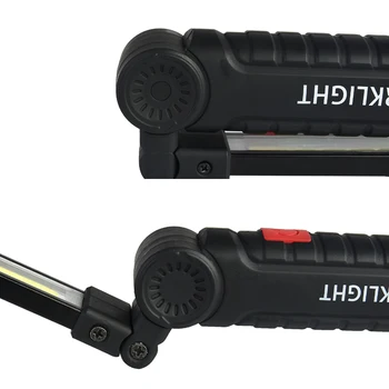 175A Multi-funcția de 360 Magnetic Coada Pliabila lumina Rotație USB Reîncărcabilă COB+de Urgență cu LED-lumina de lucru Cu Cârlig