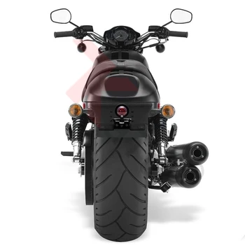 1buc 12V 10W Motocicleta Coada de Lumină Opri Licențe de Lampa Frana Pentru Harley Elicopter SU A24,Motociclete Negru Retro Coada de Lumină Lampă
