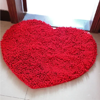 1buc Decor Acasă Produse Roșu Pufos Dragoste Inima Dormitor Covor Covor Podea covor de Baie tip 
