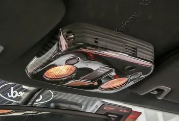 1BUC Fibra de Carbon de Cereale Mașină de Lectură Lampă Capac Lumina de Citit Trim Rama de Acoperire Panou Decor Pentru Ford Mustang-2017 Styling Auto