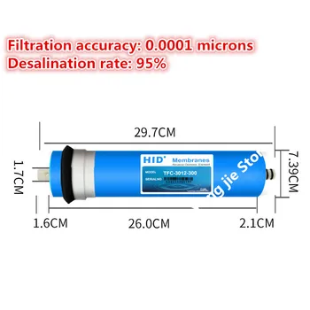 1buc înaltă calitate 300 gpd filtru de osmoza inversa ASCUNS TFC-3012 -300G Membrana Filtre de Apa Cartușe ro sistem de Filtrare cu Membrană