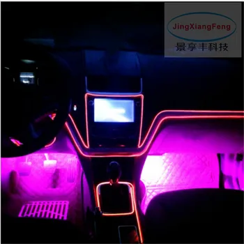 1M Flexibil EL Strălucire de Neon de Iluminat Interior Coarda Benzi Cu Fin Pentru Accesorii Auto Decor Cu 12V cu Mașina