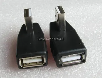 ( 1pair / 2 Buc ) USB 2.0 de sex masculin la stânga și la dreapta unghi de 90 de grade la feminin adaptor USB conector mufă pentru cablu de Notebook-uri etc.