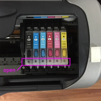 1set Refillable cartuș de cerneală T0491-T0496 pentru Epson Stylus Photo R210/R230/R310/R350/RX510/RX630/RX650 Printer transport gratuit