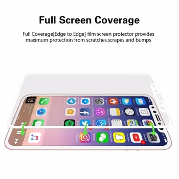 2.5 D Tempered Glass Pentru Apple iPhone X Ecran Protector de Acoperire Complet Călită folie de protectie 10 Buc/Lot