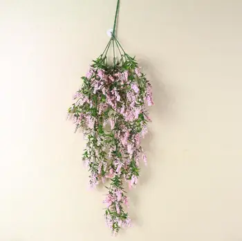 2 buc Agățat Artificiale de Flori de Lavandă Perete Ivy Ghirlandă de Viță de vie Verdeață Pentru Nunta Home Office Bar Decorative