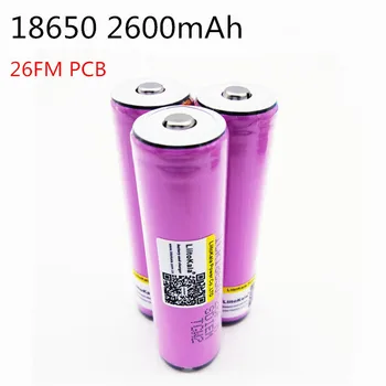 2 BUC LiitoKala para Forsamsung 18650 bateria originalmente icr18650-26fm 3.7 V 2600 mah bateria recarregavel para lanterna