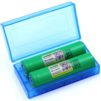 2 BUC Liitokala Pentru Samsung Nou 18650 2500mAh baterie INR1865025R 3.6 V de descărcare de gestiune 20A baterii Reincarcabile + cutie de Depozitare