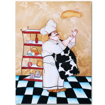 2 Bucata Panza Pictura Antică Bucătărie, Aragaz Chef Fericit Acasă Imagini Decor de Perete Pentru Camera de zi Panza Printuri neînrămate