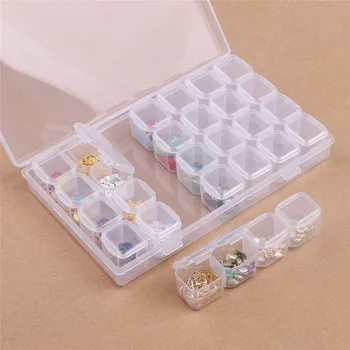 2 Pack 28 Grile de plastic cutie de depozitare Bijuterii Reglabil Cutii de Depozitare De Diamant Pictura Accesorii pentru DIY Meșteșug 2O0405