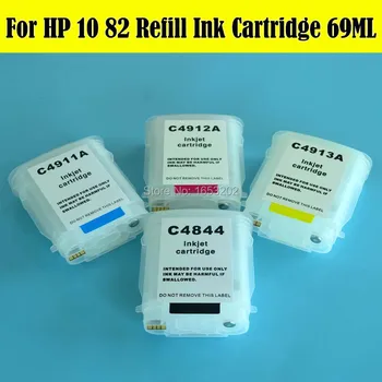 2 Set/Lot Refillable Cartuș de Cerneală Pentru HP 10 82 Cu Auto Reset Chip Pentru HP Designjet 500 800 800ps 500ps 815 820