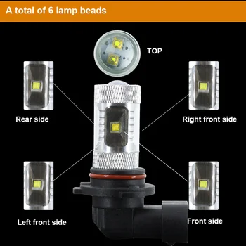 2 x Super Luminoase 9005 HB3 LED-uri de Înaltă Fascicul de Lumini de Zi Pentru Toyota Lexus Corolla Venza Highlander Camry Prius