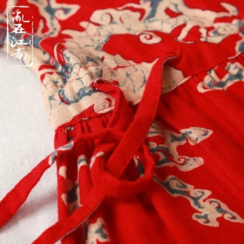 2016 de Primăvară stil Chinezesc dragon design rochie mandarin guler cordon lenjerie de pat din bumbac halat de 3 culori