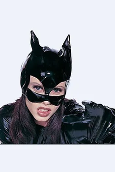 2016 Fashion Piele Neagra Brevet Masca Batman Bodysuit Măști CatWoman Fata De Animale Tematice De Halloween Cosplay Costum Lady