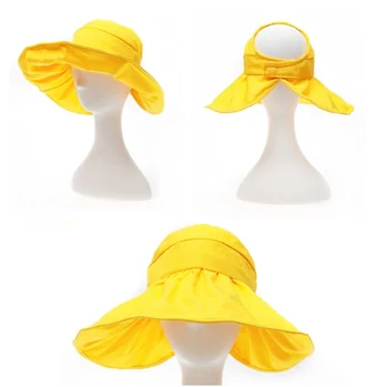 2016 fierbinte de vânzare de moda pentru femei pălării de vară pliabil pălării de soare pentru femei beach capace mare refuz femei ecran de soare, pălării de soare pentru vara