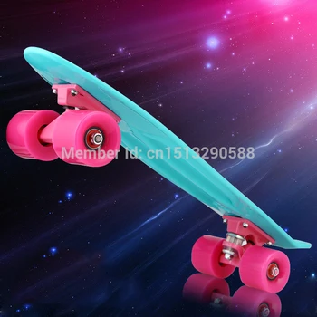 2016 Nou Peny Placa de Skateboard Complet Retro Fată Băiat Cruiser Mini Skate, Longboard Pește Lung de Bord patina roata Pnny Bord 22