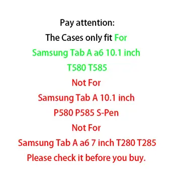 2016 Tab a6 10.1 Caz Pentru Samsung Galaxy Tab Un A6 10.1 T580 T585 T580N T585N Acopere Cazurile Flip PU Piele Comprimat Funda Piele Shell