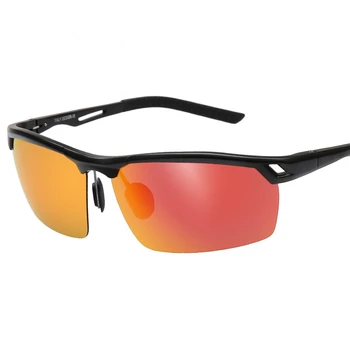 2017 bărbați aluminiu magneziu HD polarizat ochelari de soare moda colorate reflectând Anti UV sport în aer liber ochelari de soare de conducere