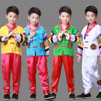 2017 iarna băiat coreean costume poarte haine tradiționale coreene, coreea de dans îmbrăcăminte etnice băieți hanbok costum de costume de scenă