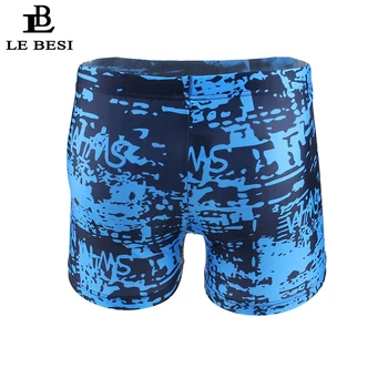 2017 LEBESI Bărbați Costume de baie Albastru Camuflaj Înot Trunchiuri de Boxer pentru Bărbați Costume de baie Trunchiuri de Înot Sport Beachwear Surfing pantaloni Scurți