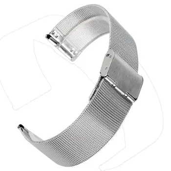 2017 Lux 20mm 22mm Ceas Bandă de Oțel Inoxidabil Plasă de Cârlig-Catarama Curea de Ceas Bărbați Femei Brățară