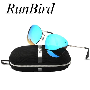 2017 Moda Albastru de Acoperire fără ramă de ochelari de Soare Barbati de Brand Conceput ochelari de soare Femei Fara rama Ochelari de Soare Gafas De Sol cu Cutie R104