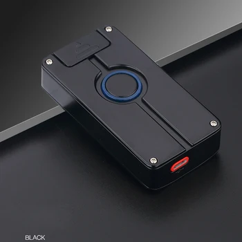 2017 NOU Inteligente USB Arc Bricheta Dual Foc de Amprente Încărcarea prin Inducție Metal WindProof Nu Gaz Fumător de Țigări Cadou